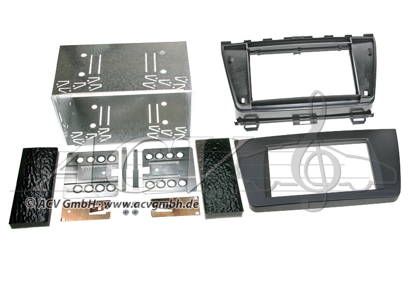 Kit dinstallation Double-DIN pour toucher caoutchouc Mazda 6 (type GH) 2008 -> 