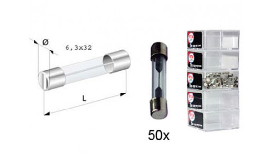 RTA 154.405-2 Fusibili in vetro - FLINK, 50 mm pacchetto neutro 5A 6x32.