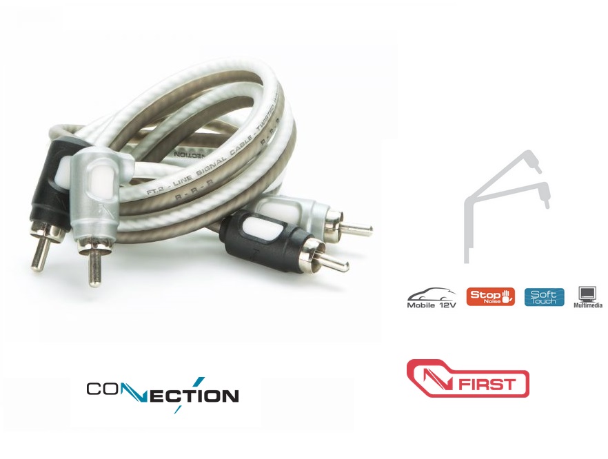 Connection Audison FT2 250.2 2-Kanal Hochwertiges Cinchkabel 2,5 m RCA Cinch