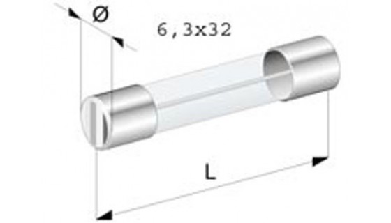 RTA 154.451-0 fusibili in vetro - FLINK, impostare 6x32 mm 3 pezzi