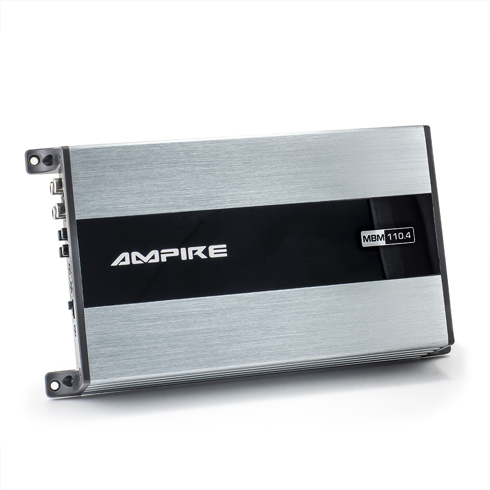 AMPIRE MBM110.4 Endstufe Auto 4 Kanal Verstärker 440 Watt, Class D mit Basspegelregler 