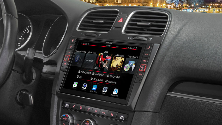 Alpine X903D-G6 9-Zoll Premium-Infotainment-System für Volkswagen VW Golf 6 VI (5K) mit Navigationssystem, Apple CarPlay und Android Auto Unterstützung