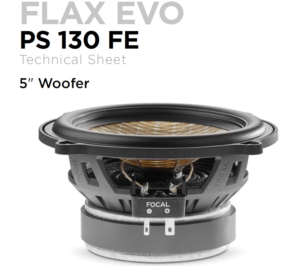 Focal PS130FE Flax EVO 3 cm (5.25") 2-Wege Kompo Lautsprecher Set 120 Watt