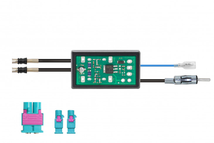 RTA 204.085-0 DIVERSITY Adapter für Geräte mit Single Tuner Antennendiversity + Phantomeinspeisung - für Fahrzeuge mit 2 FM Antennen