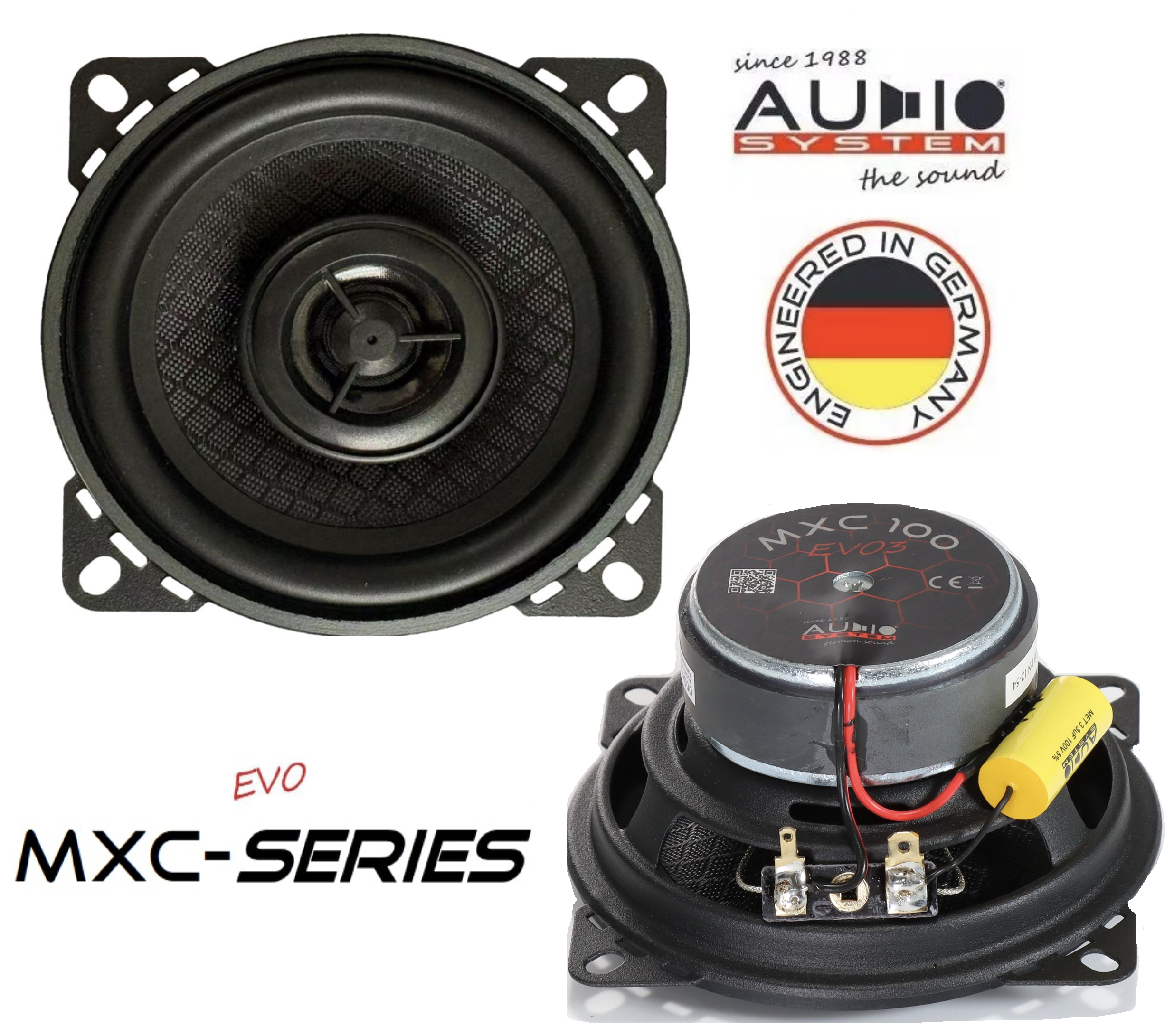 Audio System MXC100 EVO3 2-Wege Koaxial 10 cm (4") Lautsprecher - 1 Paar