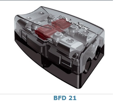 Connection Audison BFD 21 Mini-ANL-Sicherungsverteiler FUSE DISTRIBUTION TWO WAY