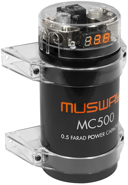 MUSWAY MC500 Pufferelko 0,5 Farad MC500 Cap / 0,5 Farad mini Kondensator Mini-Pufferkondensator