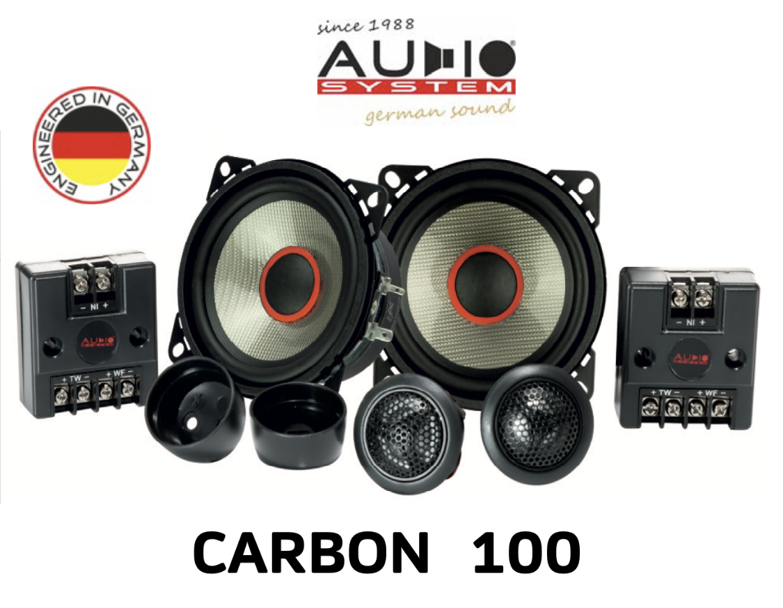Audio System CARBON 100 10 cm (4") 2-Wege Kompo Lautsprecher Set 