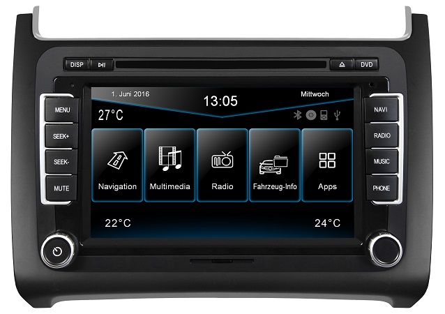 ESX VN720-VO-P6C-GREY Autoradio, Navigation, Naviceiver für VW Volkswagen Polo 6C ab 04/2014