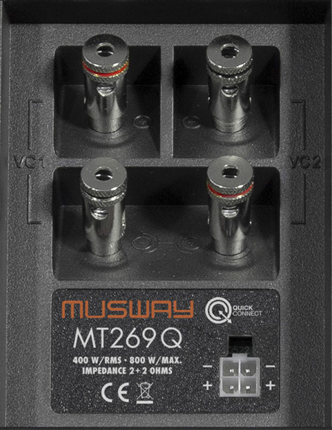 MUSWAY MT-269Q Dual Bassreflex-Gehäusesub 2 x 15 x 23 CM (6 x 9“) SUBWOOFER 800 Watt