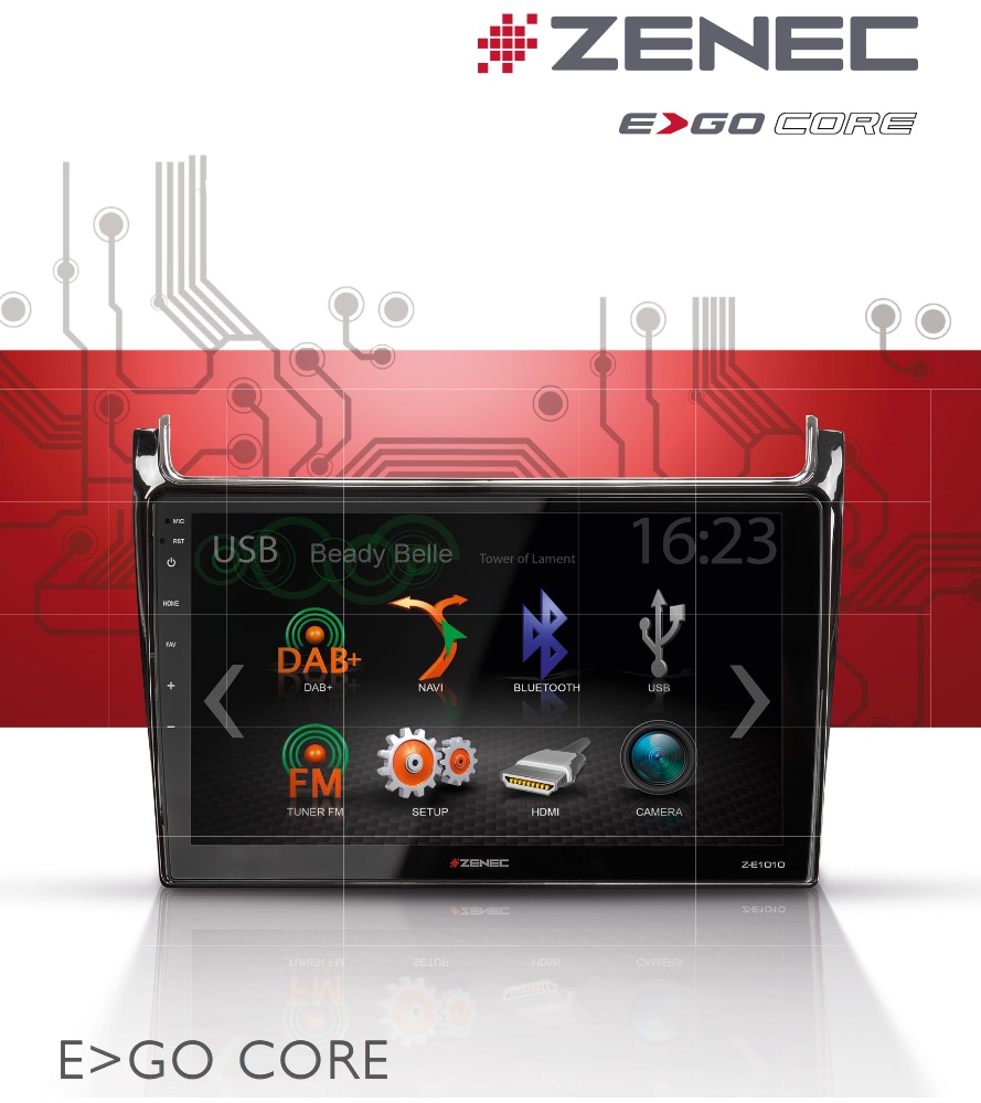 ZENEC Z-E1010 2-Din Autoradio Plug & Play Infotainer für VW & Skoda mit 10" Zoll Display 