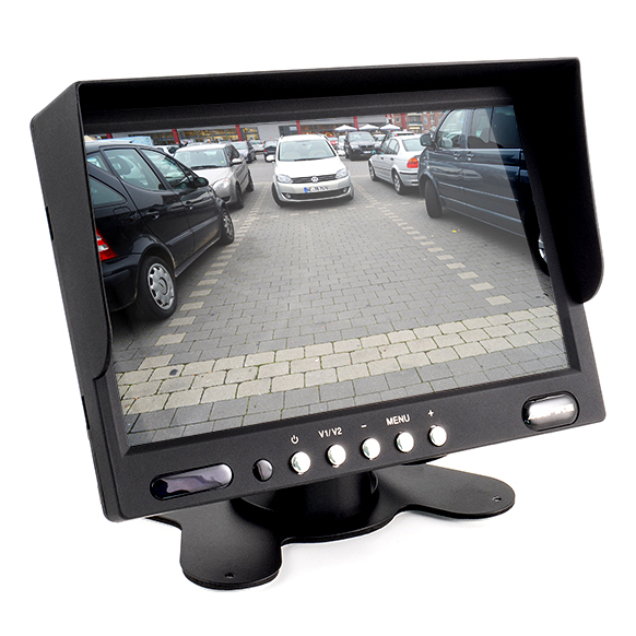 AMPIRE RVM072 TFT-Monitor 17.8cm (7") mit 2 Eingängen Aufbaumonitor TFT LCD-Display