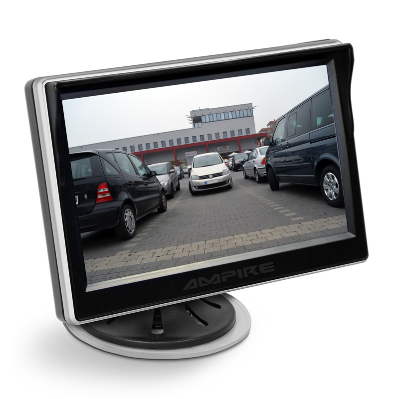 AMPIRE RVM051 TFT-Monitor 12.7cm (5") mit 2 Eingängen und Klebe/Saugnapfhalter