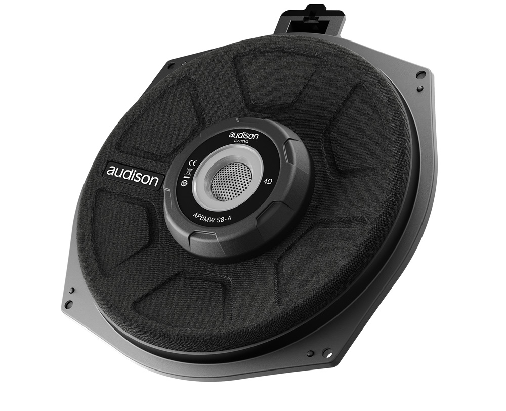 Audison APBMW S8-4 BMW Untersitzsubwoofer 200mm BMW E81/82/87/88,E90/91/92/93,E84,F20/21,F22/23,F30/31/34/35,F32/33/36,F10/11,F06/12/13,F48,F25,F26,F15,F16	