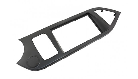 RTA 002.424-2 Double cadre de montage DIN , KIA Picanto 2011- ABS noir ; sans start / stop
