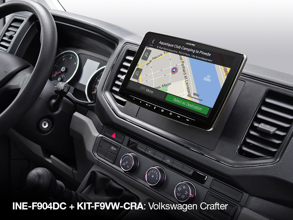 Alpine INE-F904D 1-DIN Navigationssystem mit 9-Zoll Touchscreen, DAB+, HDMI und Apple CarPlay /Android Auto 