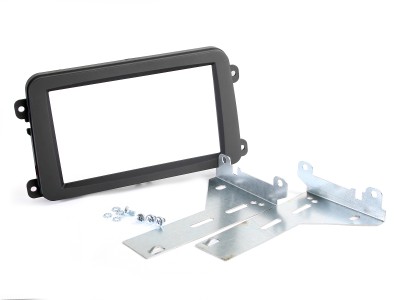 Radioblende Seat, Skoda, VW Fahrzeuge 2-DIN Einbaublende schwarz Profi Installer Kit