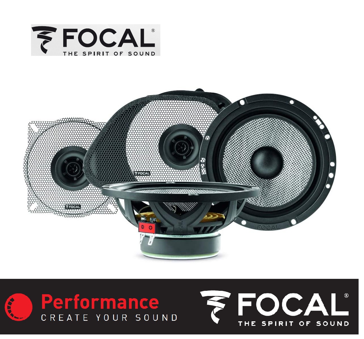 FOCAL HDA-165-2014-UP 16,5 cm (6.5") 2-Wege Kompo Lautsprecher Set 160 Watt kompatibel mit Harley Davidson Motorrad Road Glide, Street Glide, Electra Glide, Cvo limited -- FOCAL ISHD165A2