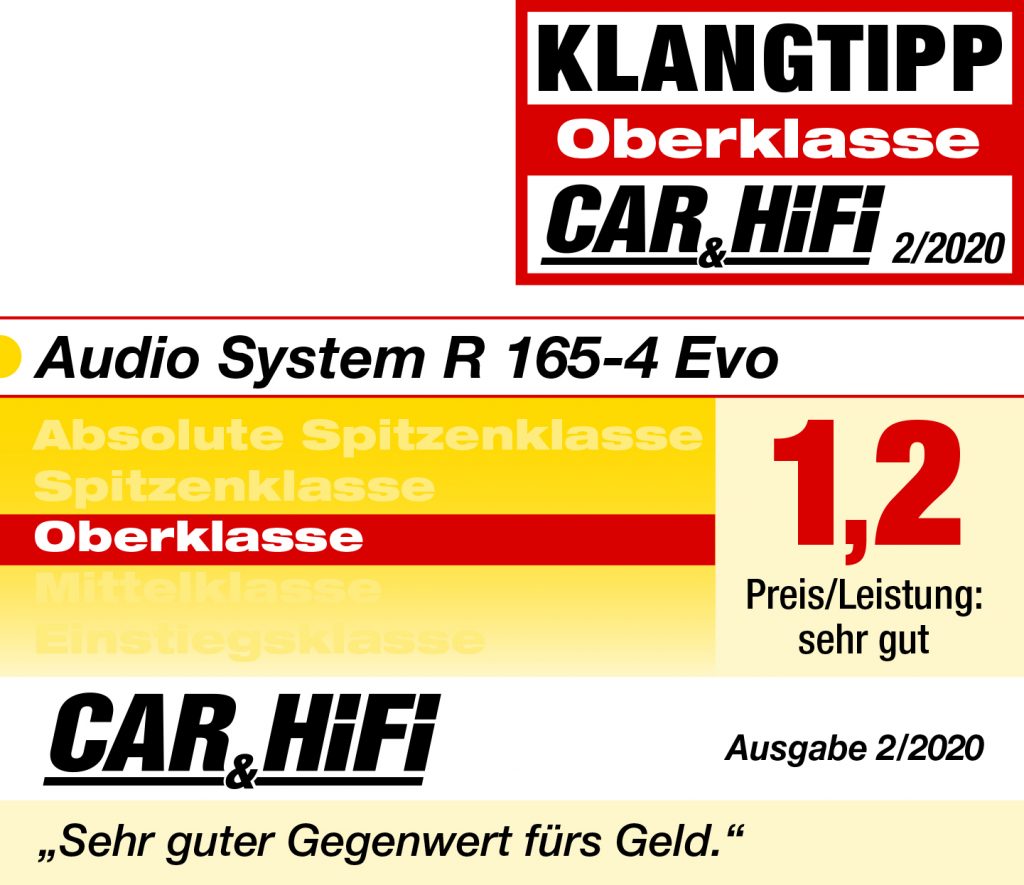 Audio System R 165-4 EVO 2 Doppelkomposystem 16,5cm 2-Wege HIGH EFFICIENT Compo System