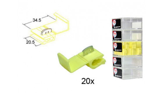 RTA 151.403-2 Branching connector , YELLOW 20,5x34,5 mm in 20er Pack