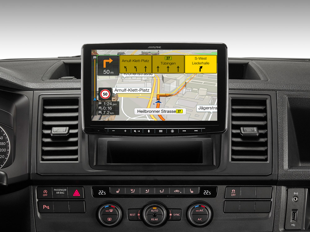 Alpine INE-F904T6 All in One Navigation mit 9-Zoll Display für VW T5, T6, Apple CarPlay und Android