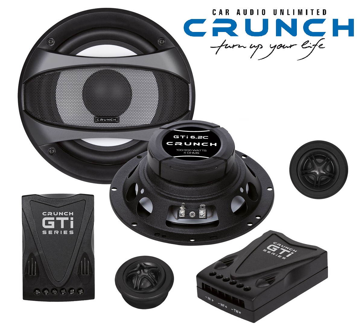 Crunch GTI6.2C 16,5 cm (6.5") 2-Wege Komponenten-System Lautsprecher 200 Watt