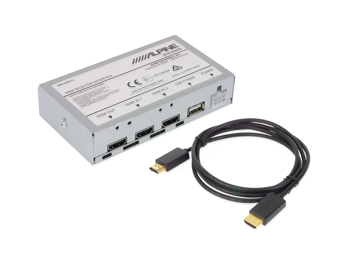 Alpine KCX-630HD HDMI-Erweiterungsbox Inklusive einem 1,5 m HDMI-Kabel und Stromanschlusskabel