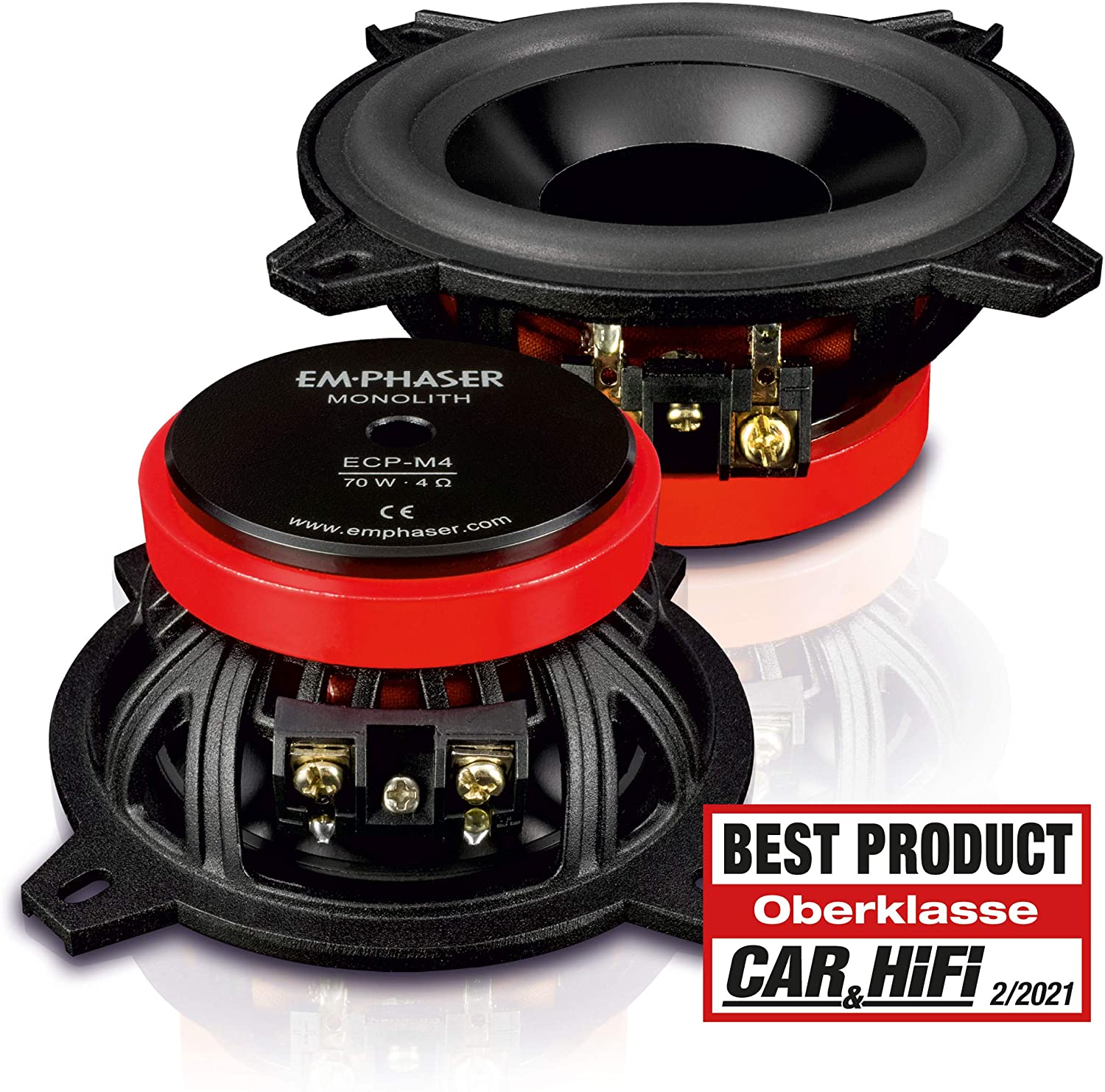 Emphaser ECP-M4 Woofer, Mitteltöner, Kickbässe, 10cm, 1 Paar, 70 Watt RMS 