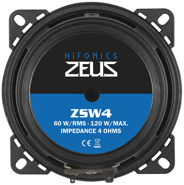 HIFONICS ZSW4 10 cm (4") Kickbass Tief Mitteltöner Woofer Midrange Lautsprecher 120 Watt, 1 Paar