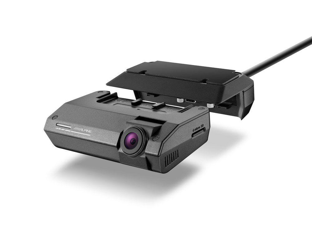 Alpine DVR-F790 Abnehmbare Frontkamera Dashcam mit Videospeicher Cloud Funktion