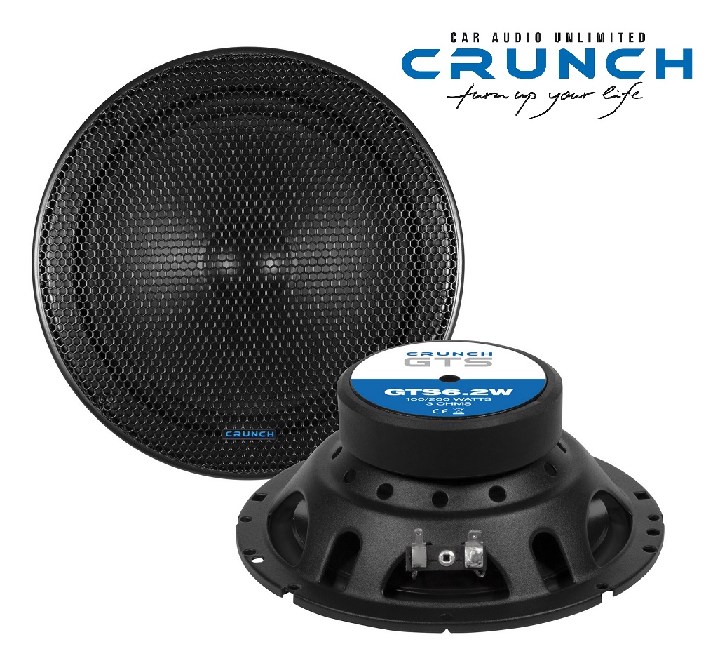 CRUNCH GTS-6.2W Woofer 16,5 cm KICKBASS Lautsprecher SPEAKERS 1Paar