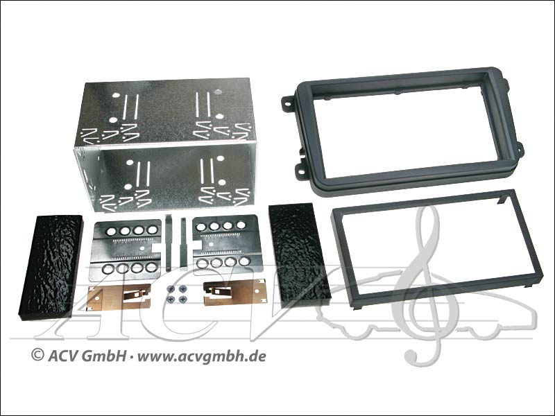 Doppel-DIN Einbaukit Rubber Touch VW 2005-> / Skoda 2005-> Doppel-DIN Einbaukit Rubber Touch VW 2005-> / Skoda 2005->