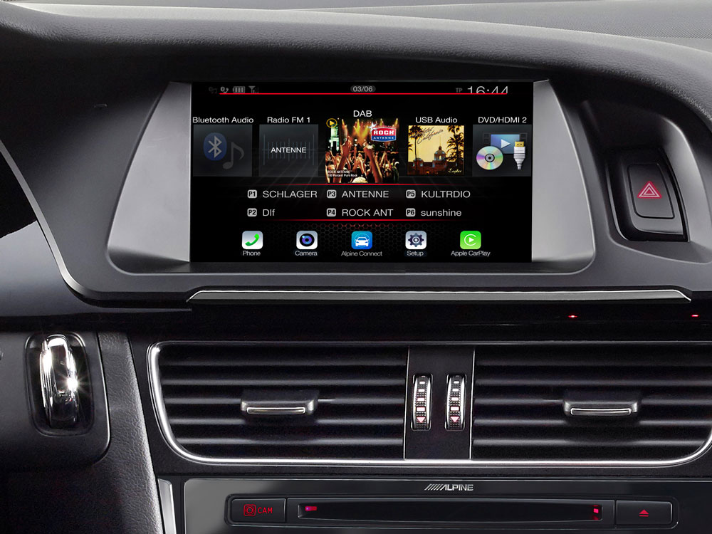 Alpine X703D-A5 7-Zoll Premium-Infotainment-System für Audi A5 mit Navigationssystem, Apple CarPlay und Android Auto Unterstützung