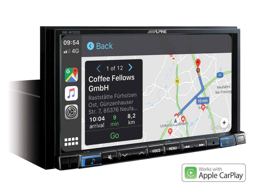 Alpine INE-W720D Navigationssystem mit DAB+, Autoradio 7-Zoll Display, Apple CarPlay und Android Auto Unterstützung