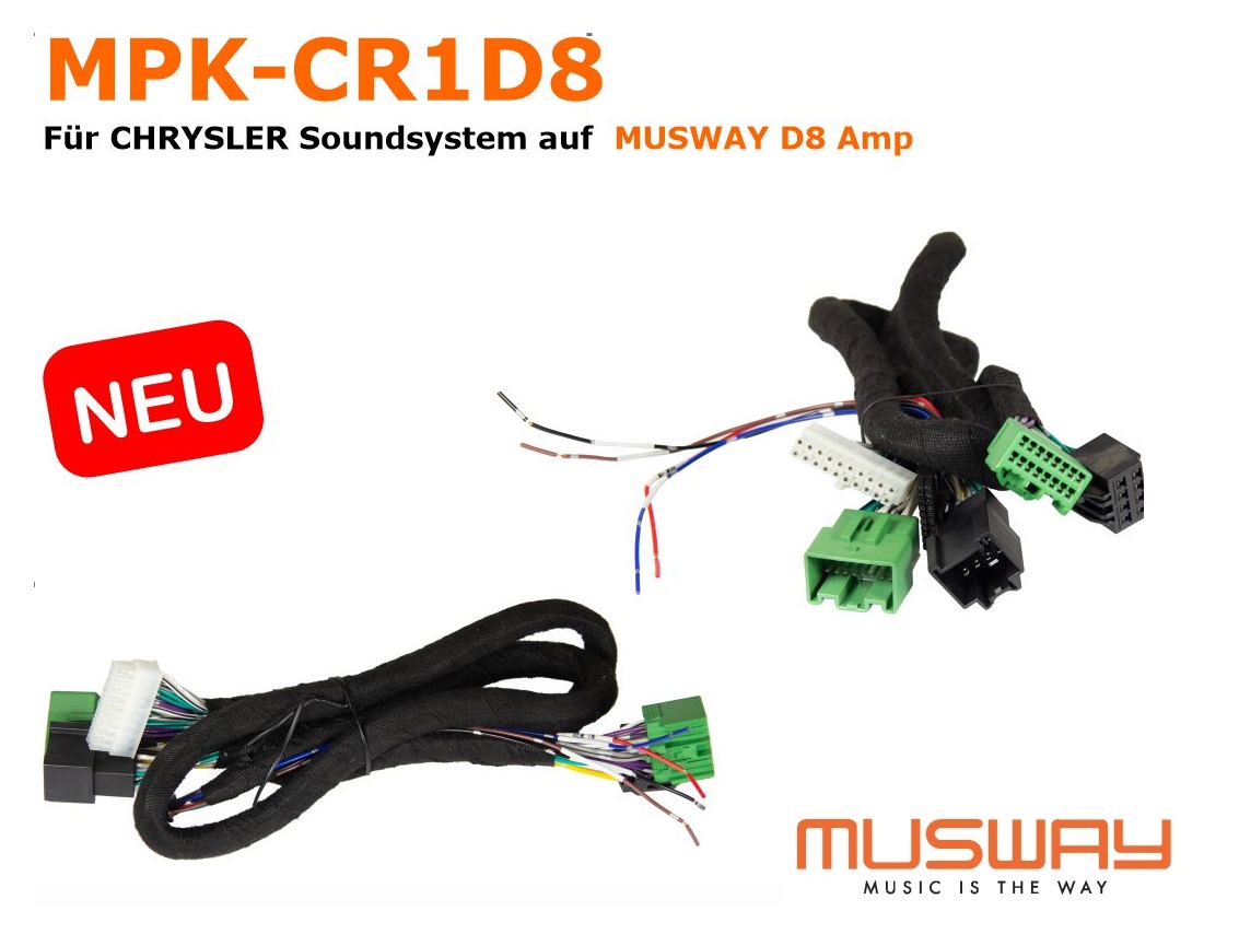 MUSWAY R1D8 Fahrzeugspezifisches Adapterkabel für D8 kompatibel mit Chrysler