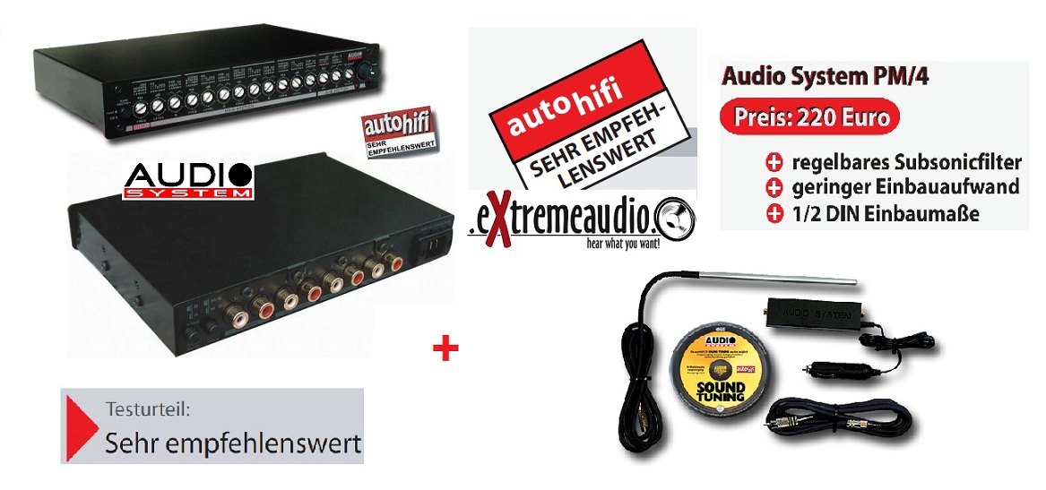 Audio System Set PM4 Equalizer PM/4 + Messmikrofon MikroAH