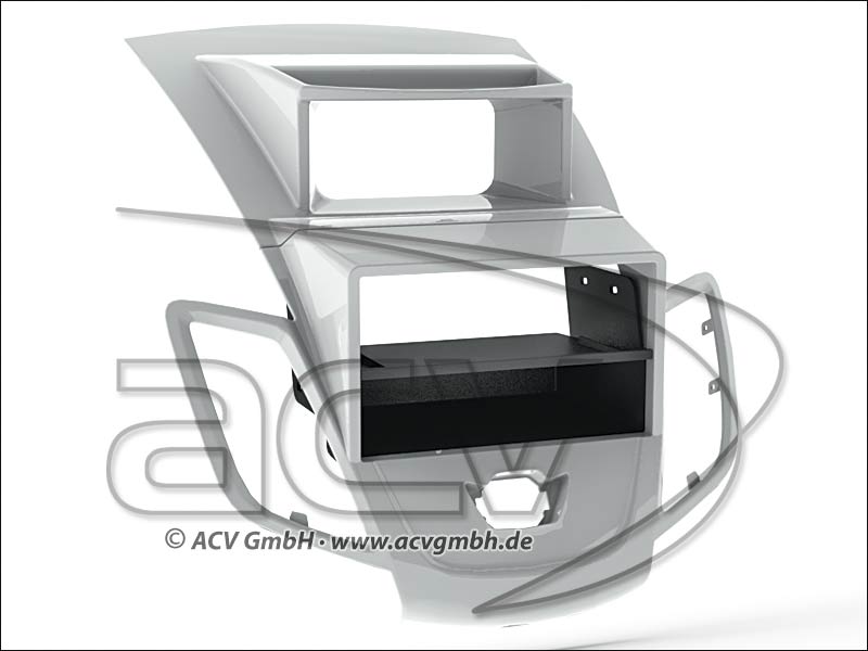 Double-DIN radio bezel Ford Fiesta 2009 -> only with display 