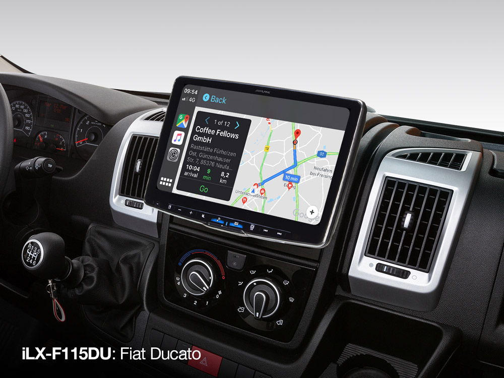 Alpine iLX-F115DU Autoradio mit 11-Zoll Touchscreen, DAB+, Bluetooth, Class-D Verstäker für Fiat Ducato III und baugleiche Fahrzeuge, Citroen Jumper II, Peugeot Boxer II, Opel Movano III
