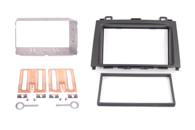 RTA 002.364-0 Double DIN mounting frame black ABS
