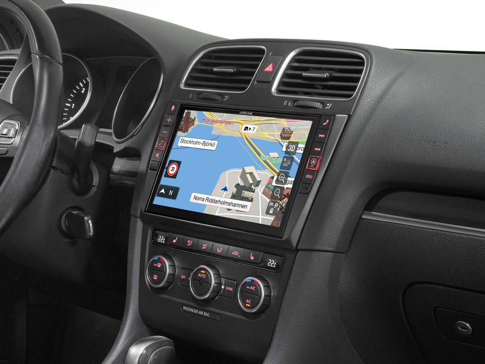 Alpine X903D-G6 9-Zoll Premium-Infotainment-System für Volkswagen VW Golf 6 VI (5K) mit Navigationssystem, Apple CarPlay und Android Auto Unterstützung