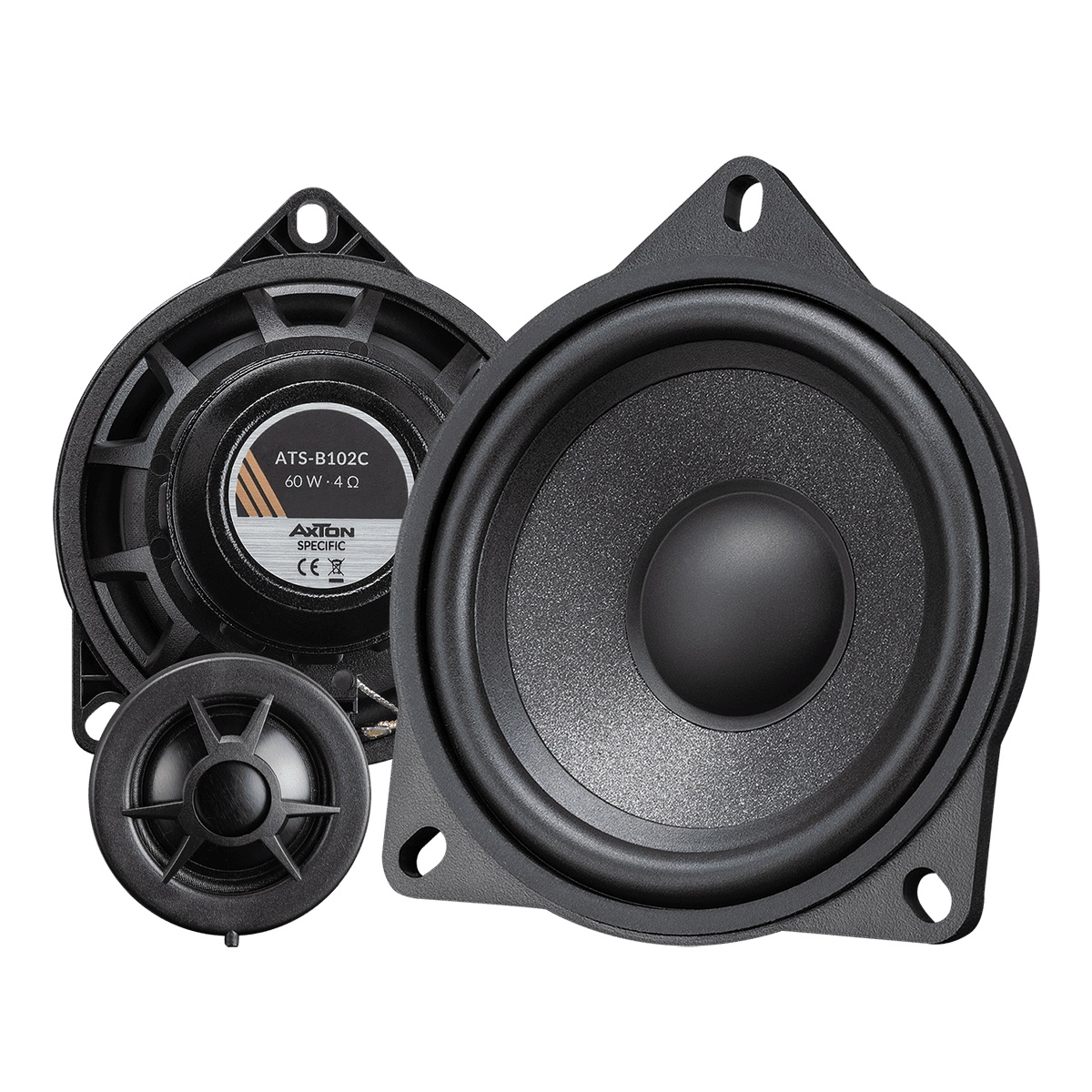 AXTON ATS-B102C 2-Wege 10 cm (4") Komponenten Lautsprecher System kompatibel mit BMW und Mini Fahrzeugen   