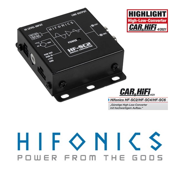  Hifonics HF-SC2 2-Kanal "High To Low Level" Konverter High Low Adapter