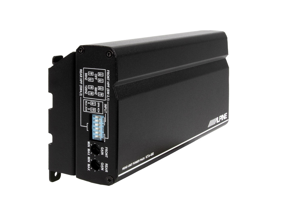 Alpine KTA-450 4-Kanal Verstärker (Head Unit Power Pack) 4-Kanal Digital-Verstärker 