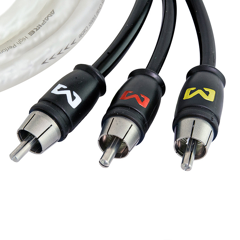 AMPIRE XAV050 AV-Kabel 50cm, 3-Kanal Audio/Video-Cinchkabel X-Link Serie 