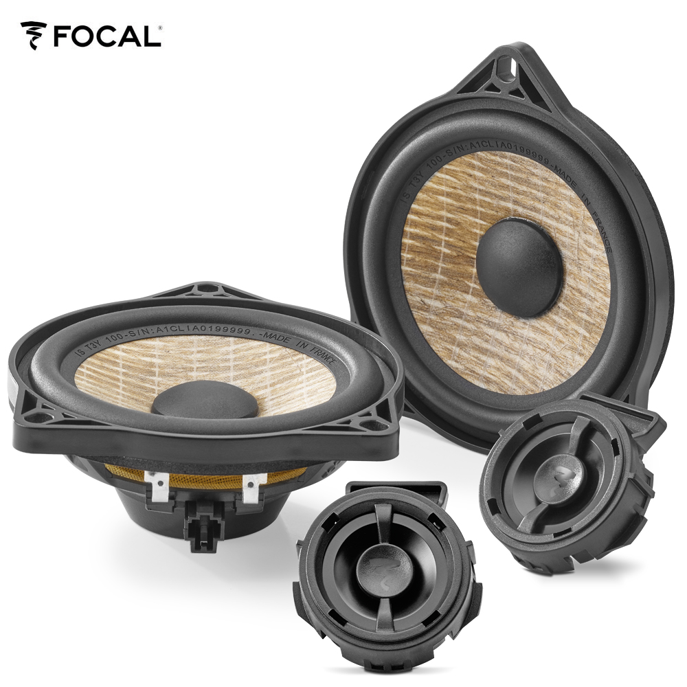 Focal IS-T3Y-100 10 cm (4") 2-Wege Kompo Lautsprecher Set kompatibel mit Tesla  Model 3 Standard, Sr+, Premium Lr Mr, Model Y Standard Sr, Y Premium Lr für Türen vorne