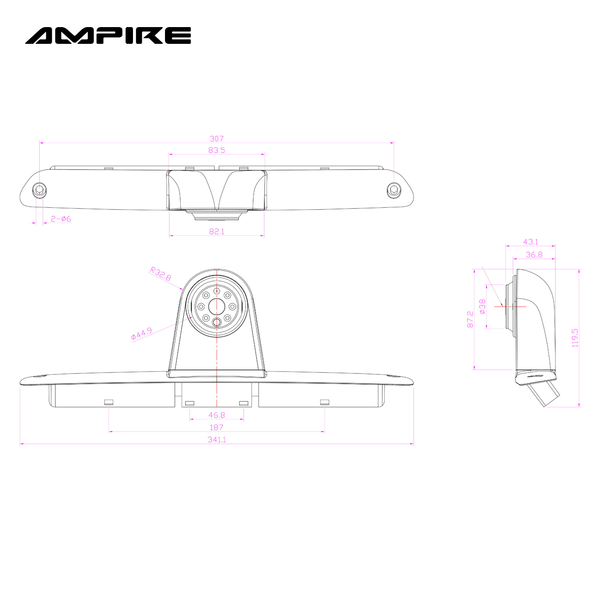 AMPIRE KV-SPRINTER-4G Rückfahrkamera für Mercedes Sprinter, VW Crafter 1 