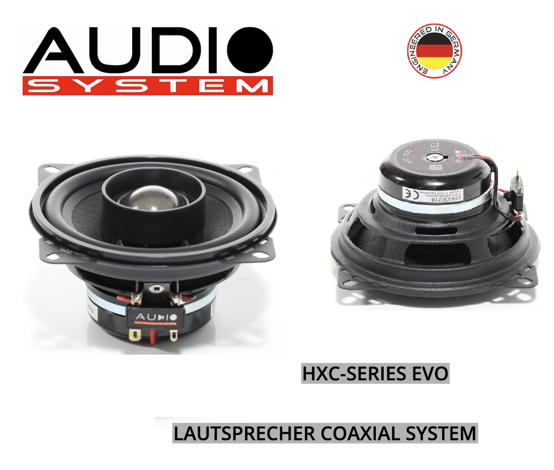 Audio System HXC100 EVO3 10 cm (4") 2-Wege Koaxial Lautsprecher Set 120 Watt