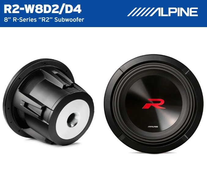 Alpine R2-W8D2 Subwoofer 20 cm (8-Zoll) R-Series