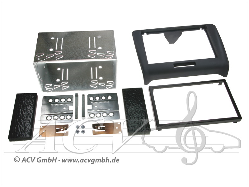 Double-DIN kit di installazione di gomma Touch Audi TT (8J) 2006 - 