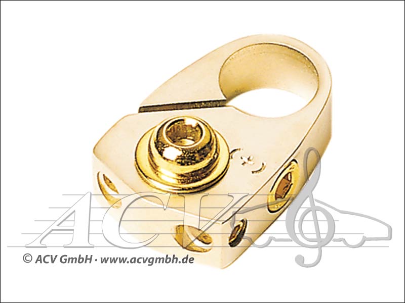 ACV 30.4002-02 Batterieklemme Minuspol (gold) mit Batterieschutz 2 x 10 mm² 